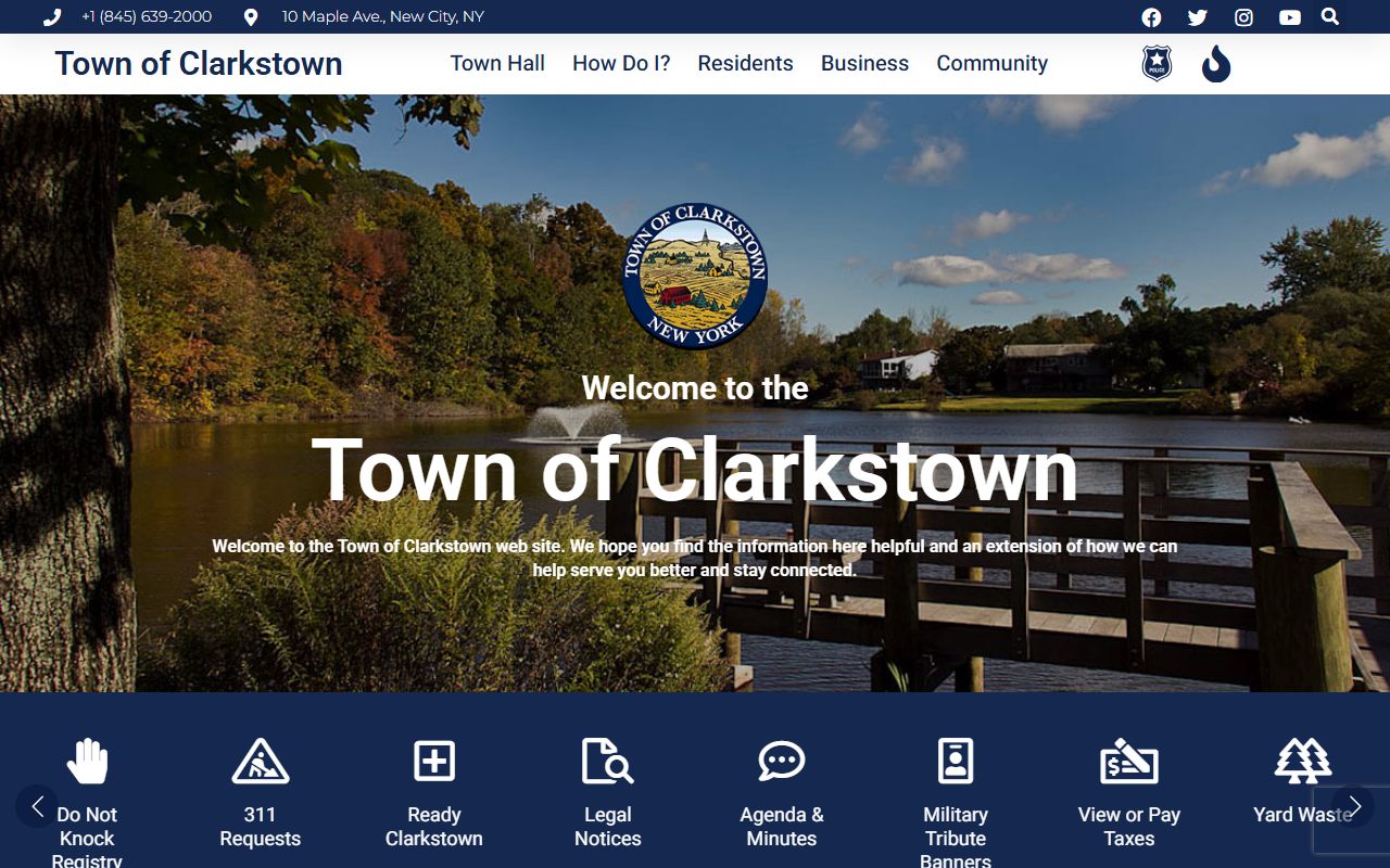 Clarkstown Town Court official page for civil court records
