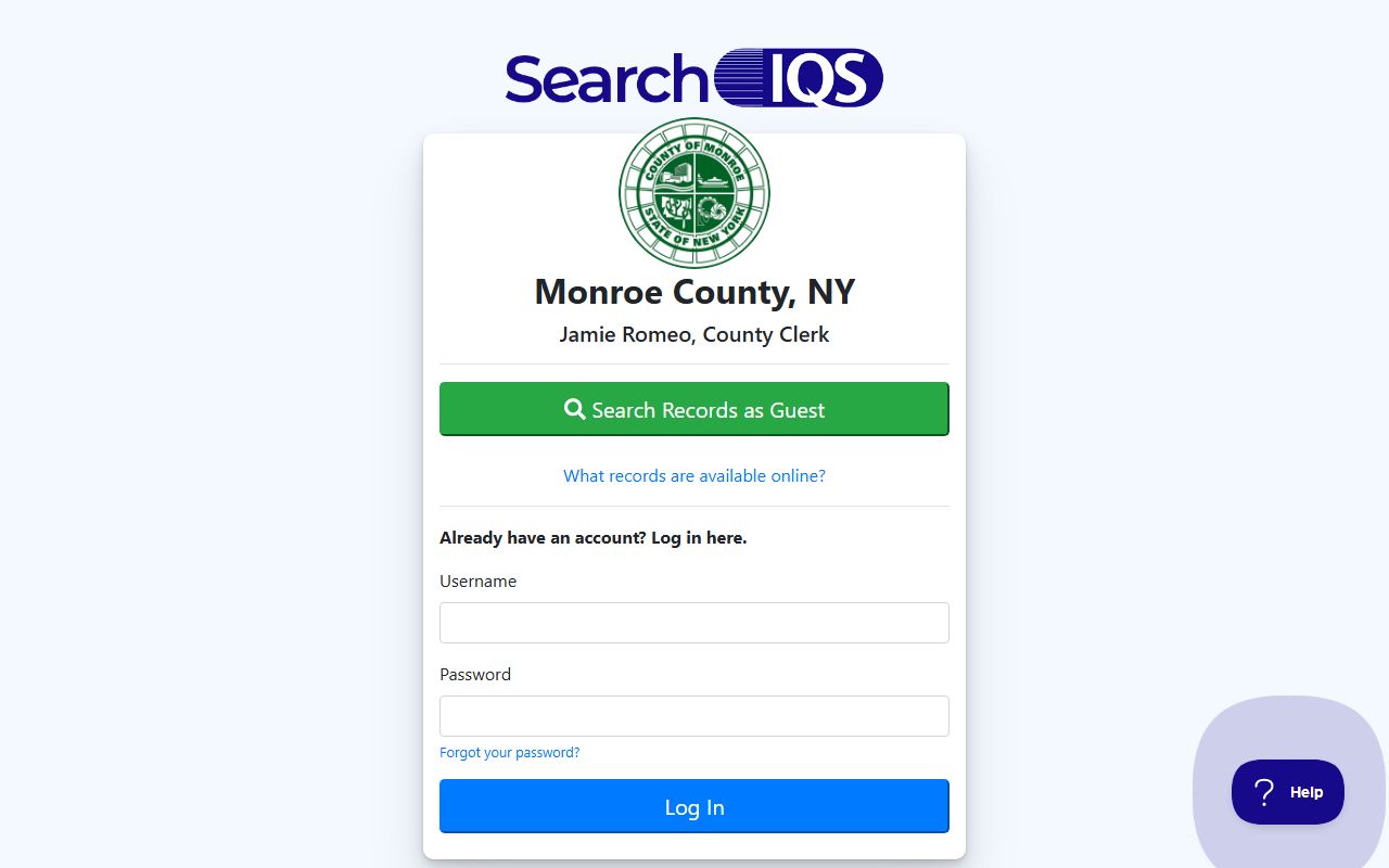 Monroe County records search portal for Rochester civil court records